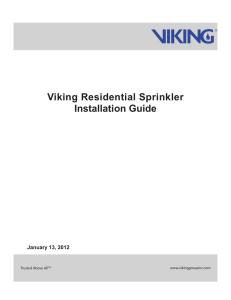 Viking Residential Sprinkler Installation Guide