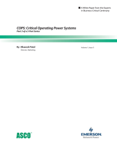 COPS: Critical Operating Power Systems