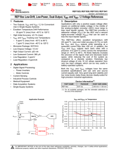 REF19xx Low-Drift, Low-Power, Dual