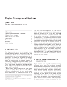 "Engine Management Systems" in: Encyclopedia of Automotive