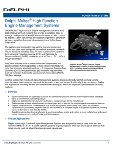 Delphi Multec High Function Engine Management Systems