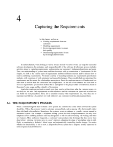 Capturing the Requirements - Computer Science and Engineering