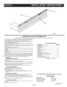 Lithonia XWMLED LED Wet Location Fixture Installation Instructions