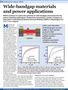 Wide-bandgap materials and power applications