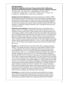 Excellent Long-Term Breast Preservation Rate Following