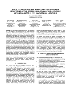 A NEW TECHNQUE FOR THE REMOTE PARTIAL DISCHARGE