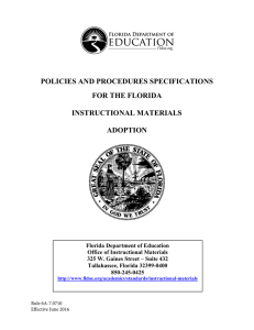 Policies and Procedures Specifications