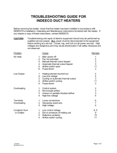 TROUBLESHOOTING GUIDE FOR INDEECO DUCT HEATERS