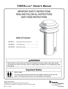 FIBERworks Owner`s Manual