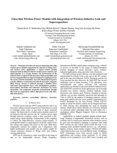 Ultra-thin Wireless Power Module with Integration of Wireless