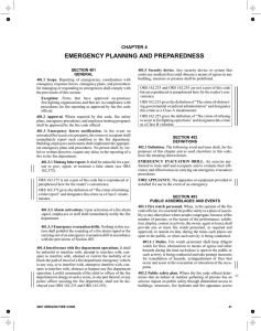 emergency planning and preparedness