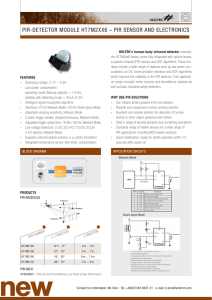 pir-detector module ht7m2xx6 – pir sensor and electronics