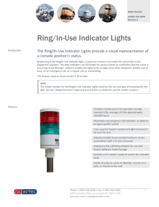 Ring/In-Use Indicator Lights Cut Sheet Rev. 3