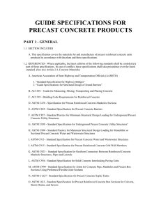 guide specifications for precast concrete products