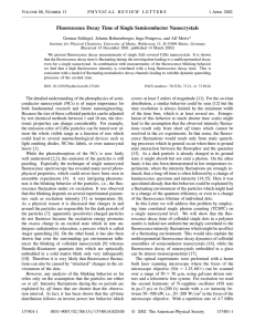 Fluorescence Decay Time of Single Semiconductor Nanocrystals