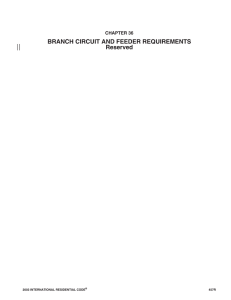 Chapter 36 - Branch Circuit And Feeder Requirements