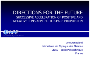 Alternate Acceleration of Positive and Negative Ions for space