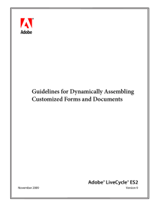 Guidelines for Dynamically Assembling Customized Forms