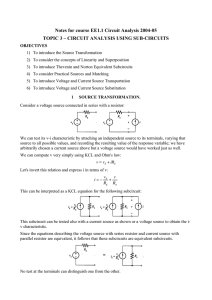 3 Circuit analysis using subcircuits