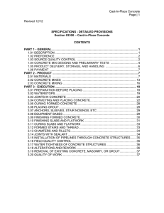 DETAILED PROVISIONS Section 03300