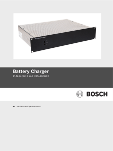 Battery Charger - Bosch Security Systems