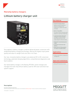 Lithium battery charger unit