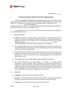 Small Generation Interconnection Application (SGIA