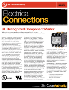 UL Recognized Component Marks