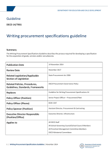 Writing Procurement Specifications Guideline