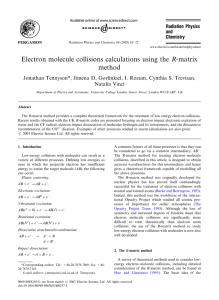 Electron molecule collisions calculations using the R-matrix