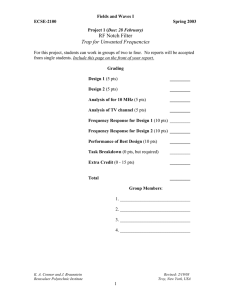 RF Notch Filter - Rensselaer Polytechnic Institute