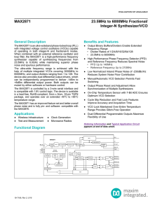 MAX2871 23.5MHz to 6000MHz Fractional/ Integer