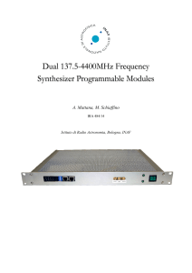Dual 137.5-4400MHz Frequency Synthesizer Programmable Modules