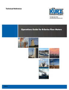 Operations Guide for B-Series Flow Meters