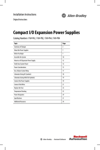 Compact I/O Expansion Power Supplies Installation Instructions