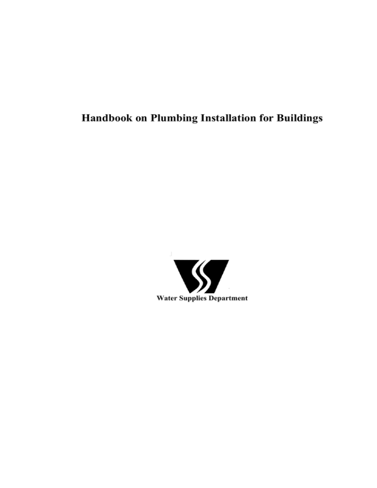 Handbook on Plumbing Installation for Buildings
