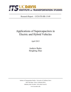 Applications of Supercapacitors in Electric and
