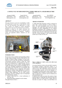 A novel way of implementing visible break in a Solid Dielectric Switch