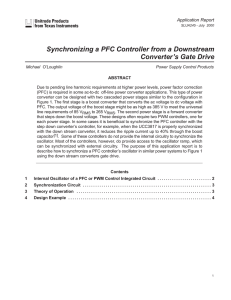 Synchronizing a PFC Controller from a Down