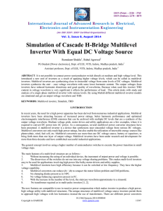Simulation of Cascade H-Bridge Multilevel Inverter With