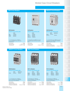 Molded Case Circuit Breakers