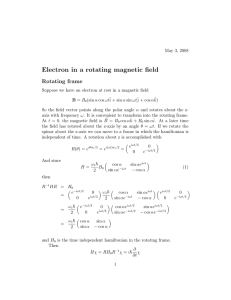 Electron in a rotating magnetic field