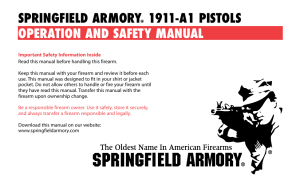 springfield armory® 1911-a1 pistols operation and safety manual