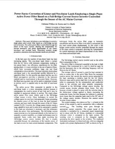 Power factor correction of linear and non-linear loads