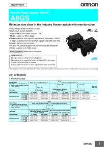 Remote Reset Rocker Switch