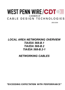 local area networking overview tia/eia 568-b.1 tia