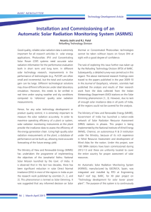 Installation and Commissioning of an Automatic Solar Radiation