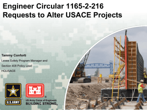 USACE Section 408 implementation