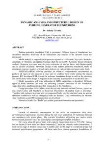 dynamic analysis and structural design of turbine generator