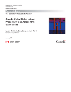 Canada–United States Labour Productivity Gap Across Firm Size